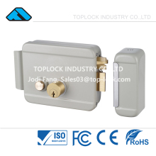 12v Hook Lock Electric Rim Lock Yale with Double Solid Brass Cylinder in Gray