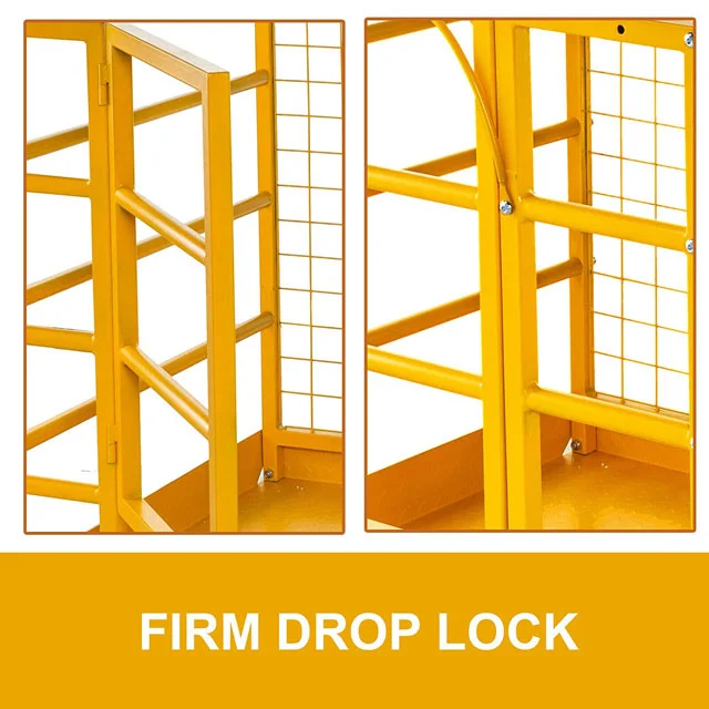 2 Man Work Platform Lift Basket Aerial Fence Rails Forklift Safety Cage