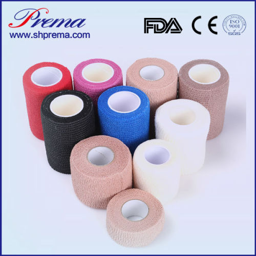 Cohesive Bandage colored elastic compression cohesive bandage