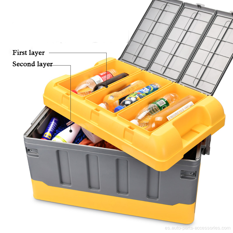 caja de compartimento de almacenamiento interno multifunción con tapa