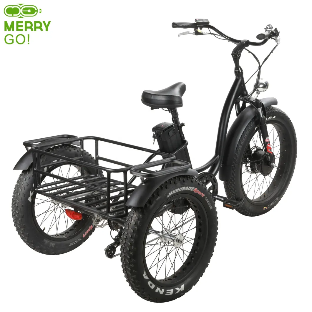 500W Front Drive Three Wheel Electric Tricycle for Adults