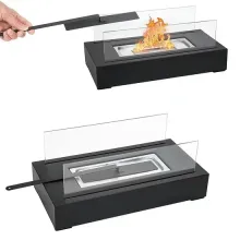 Compact Bioethanol Fireplace Tabletop Light - Vent-Free Lamp