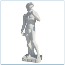 Nature Stone Life Size White Marble David Statues