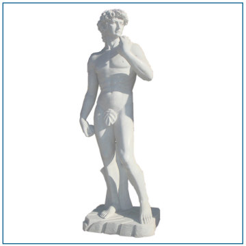 Nature Stone Life Size White Marble David Statues