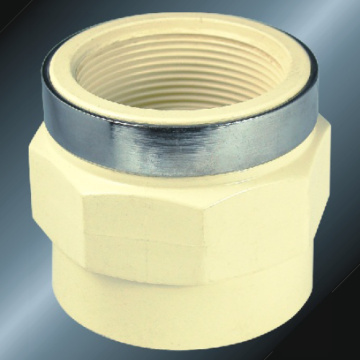 Water Supply Upvc Female Thread Adaptor Steel Ring