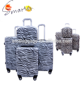 4pcs Leopard Print style luggage set,zebra-stripe print luggage