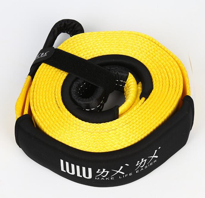 factory supplied polyester Cable Tow Strap Car Tow Rope With Hooks