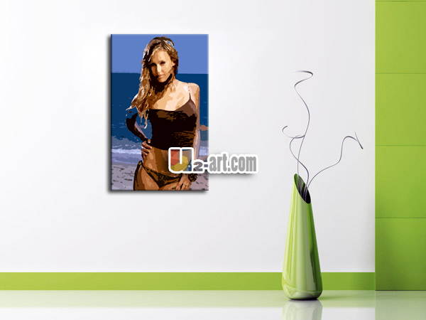 Jessica Alba pop art poster girls pictures sexy oil painting for bedroom