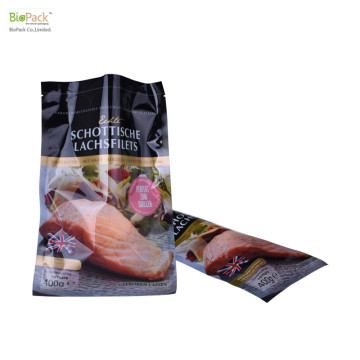 Custom Print Food Grade Flexible Vacuum Bag with Gusset For Fish such as Salmon