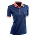 Polo chemise personnalisée manches courtes, coutures multicolores