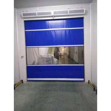 Kain PVC internal otomatis pintu industri bergulir cepat