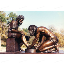 Replica life size famous bronze human people figure statues for outdoor decoration