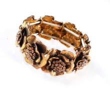 elegant faux bijoux flower gold bracelet designs women