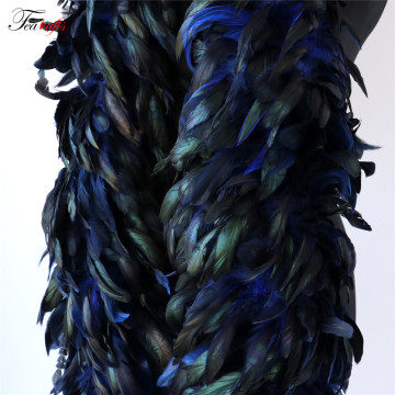 5-7 inch Royal Blue Rooster Schlappen Feathers Boas: Natural Coq Plumage Boas for Party, Home Decoration & Performances