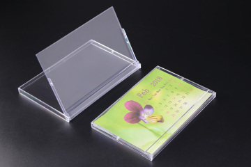 Wholesale Weisheng 4x6 inch Office Calendar Holders Desktop Stand Plastic Box Calendar Keeper Display Calendar Case
