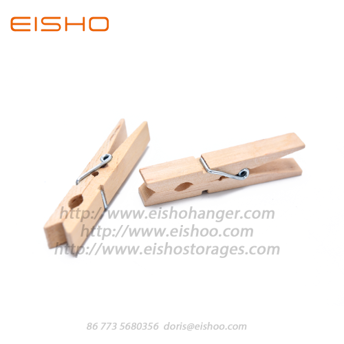 EISHO Household Classic Birch wood Clothespins Clips