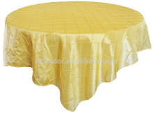 pintuck taffeta table cloth and overlay and runners