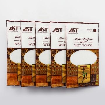 Moist Cotton Towelettes Individually White Towel