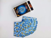 plastic playing cards with flower pattern