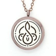 Jenia Stainless Steel Aromatherapy Essential Oil Diffuser Locket Engraved Words Necklace