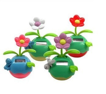 solar car decorative dancing flower