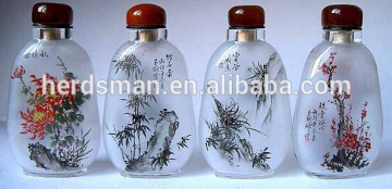 China inside hand painted crystal snuff bottle