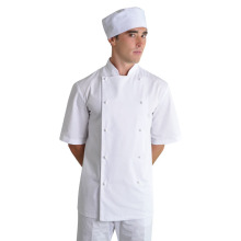 Poly/cotton short sleeve chef top
