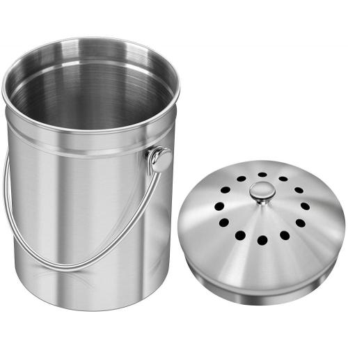 Stainless Steel Kitchen Compost Bin