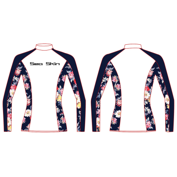 Seaskin Long Sleeve Custom Polyester Lycra Rash Guard