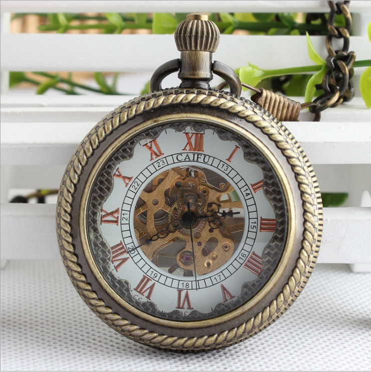 China Made Old Vintage Antique Men Style Steampunk Pocket Watch Mechanical MA167