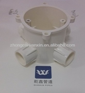 PVC intersection 4 way circular box