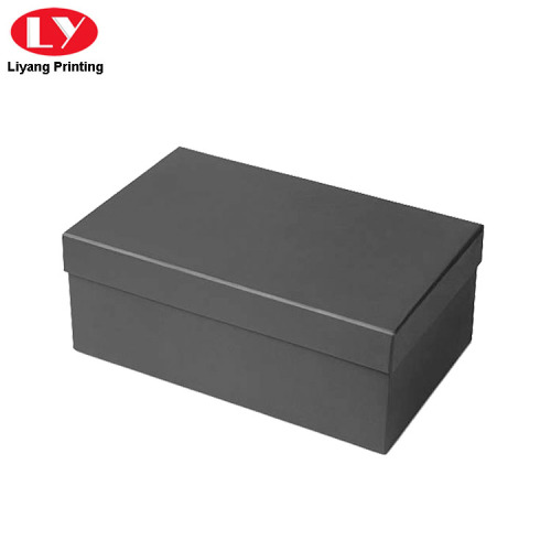 Luxury Matte Black Shoe Box with Lid