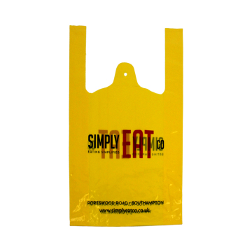 Two-sided Yellow Medium Size Plastic Vest Bag
