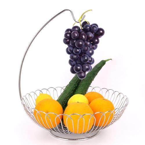 stainless steel creative fruit vegetable basket with hook