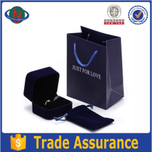 Newest Hight Quality Velvet Plastic Ring Box