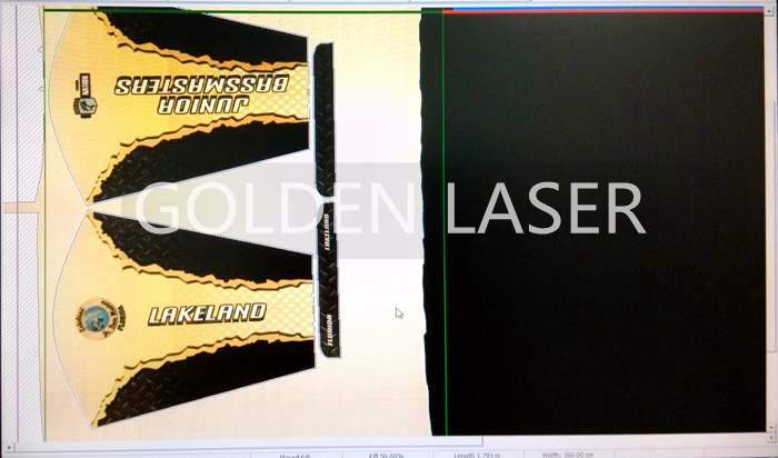 Sublimated Fabrics Laser Cutter Software Interface