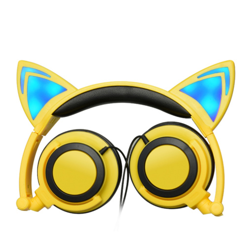 Holiday gifts hot selling lighting cat ear headphone