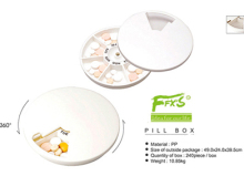 7 Cases Round Pill Box for One Week