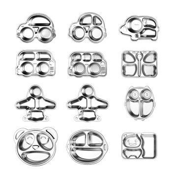 IKitchen Stainless Steel Divided Lunch Trays for Kids