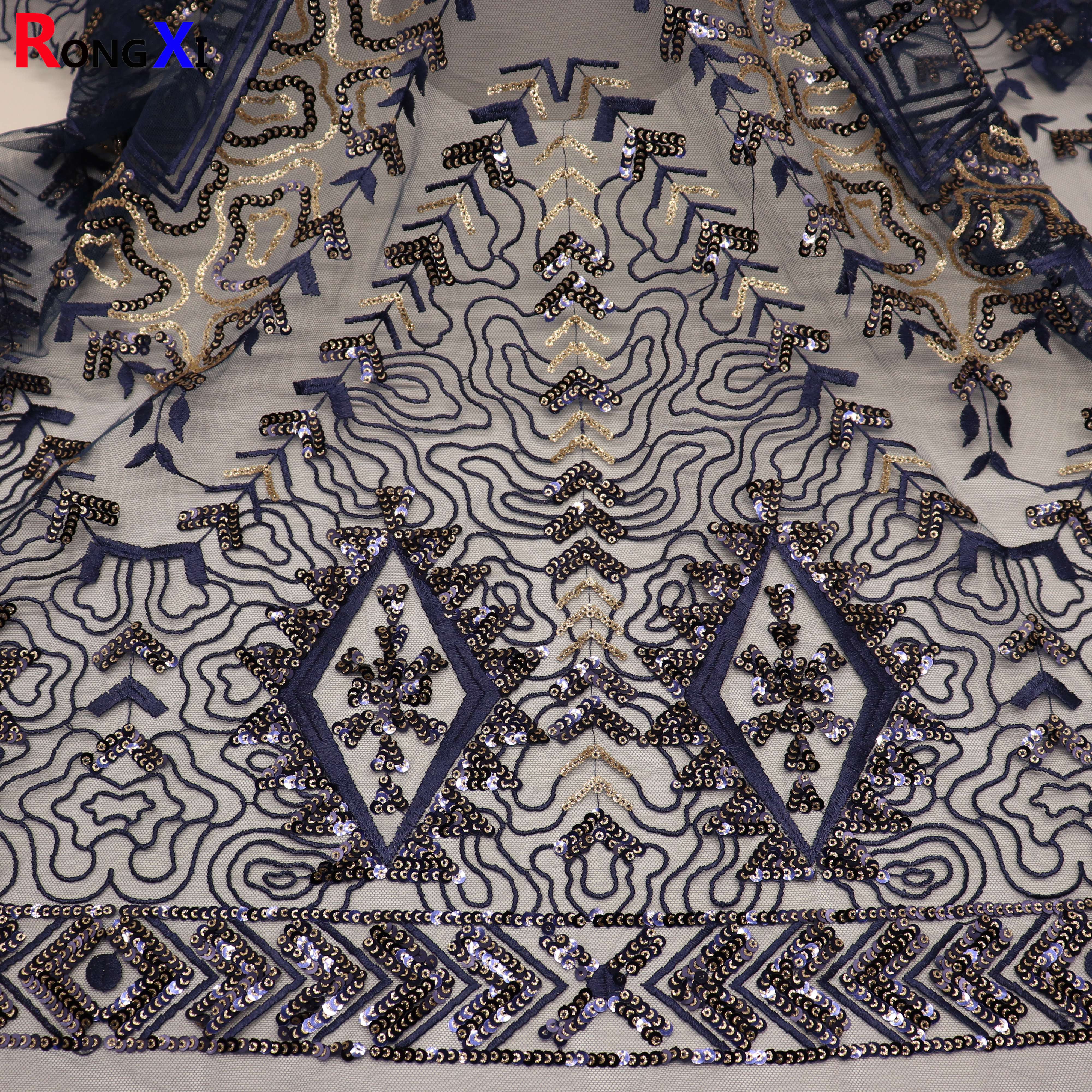 RXF1851 Hot Selling Printed Sequin Fabric With Great Price