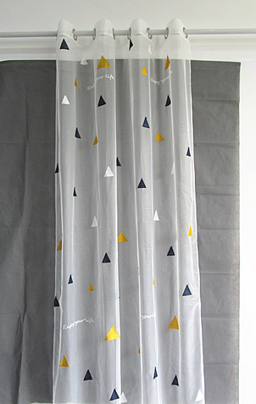 Polyester Embroidered Sheer Voile Curtain