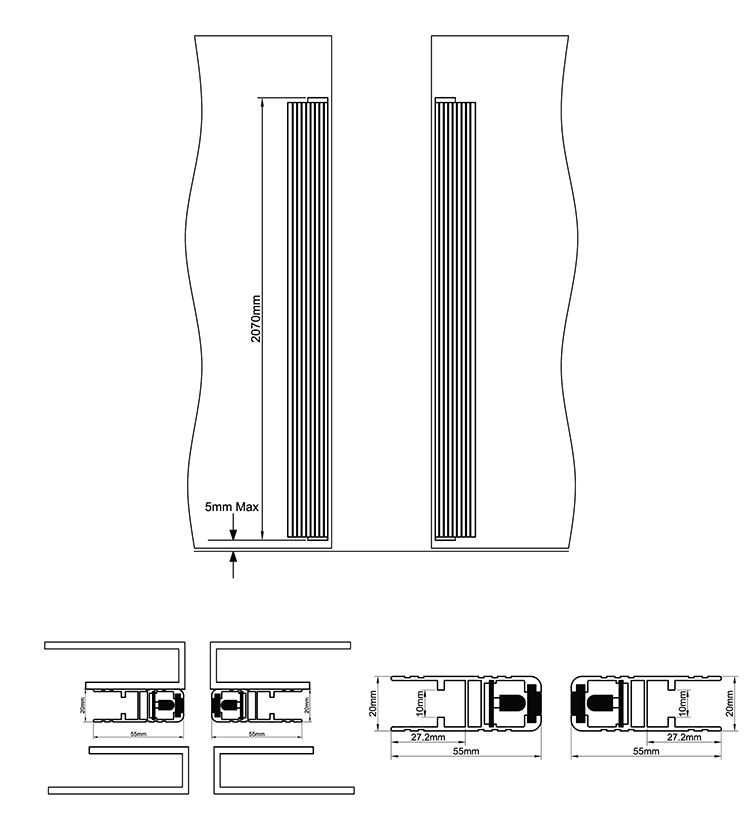 Best elevator door sensor price lift door safety edges elevator light curtain