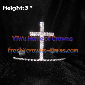 Crystal Cross Shaped Crowns Tiaras