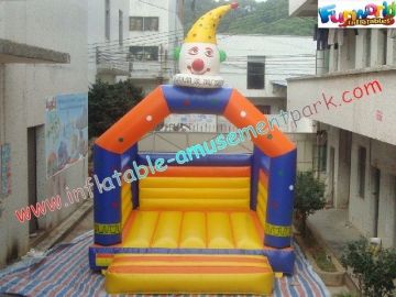 Pvc Clown Commercial Bouncy Castles , Promotional Inflatable Bouncy House
