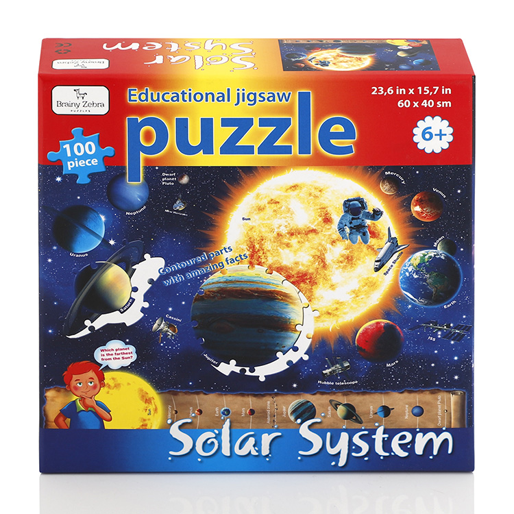 Custom Packaging toy toddler puzzles Children's Jigsaw Puzzle 100 Pieces