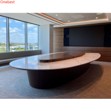 China Manufacturer Movable Office Folding Tables 16 Feet Long Solid Wood and Marble Conference Table