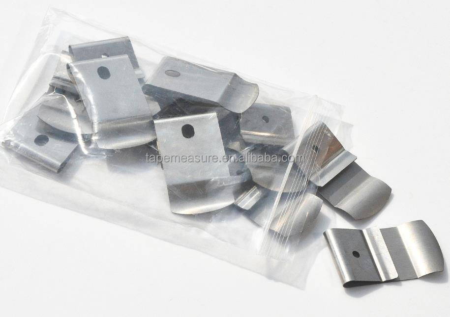 Direct Factory Price Silver Tape Measure Clip Customize Metal Spring Clip Logo Print Belt Clip