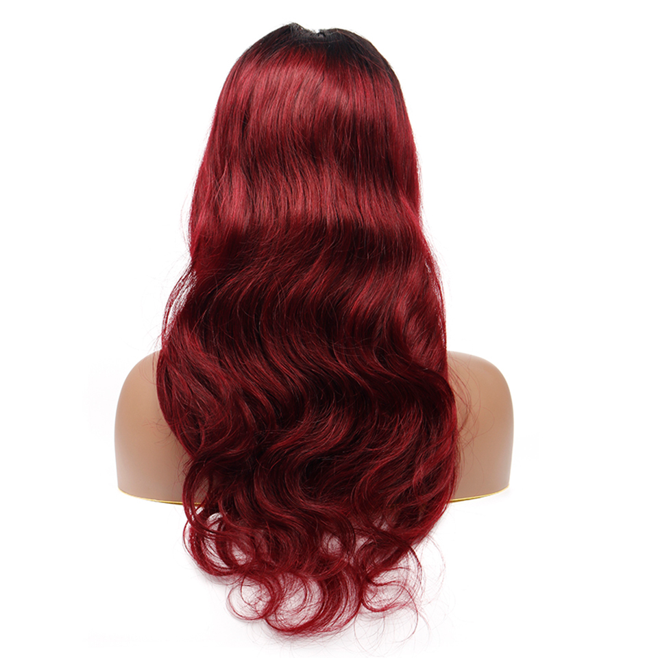 1B/99J Burgundy Straight Bob Wig Glueless Lace Frontal Wigs Ombre Brazilian Human Hair Closure Bob Wigs 13x4/13x6 Lace Wigs