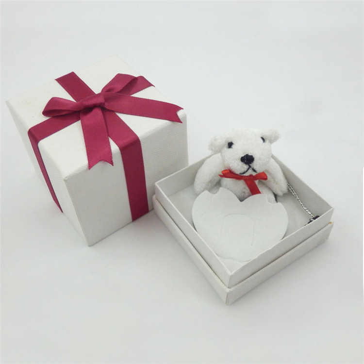 Caja de regalo de boda de joyería pequeña hecha a mano blanca White Handmade Small Jewellery Wedding Gift Box