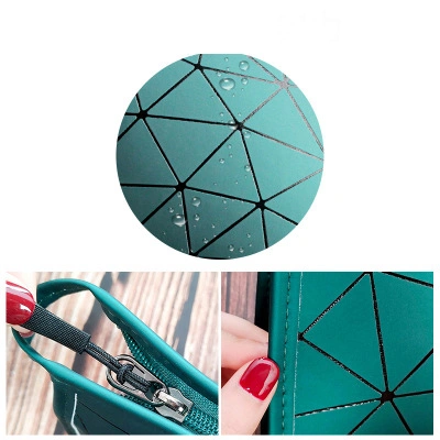 Diamond Grid PU Leather Cosmetic Bag Travel Toiletry Bag Cosmetic Storage Bag Makeup Bags